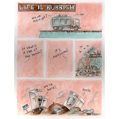 Life is rubbish (panel 1 of 4)