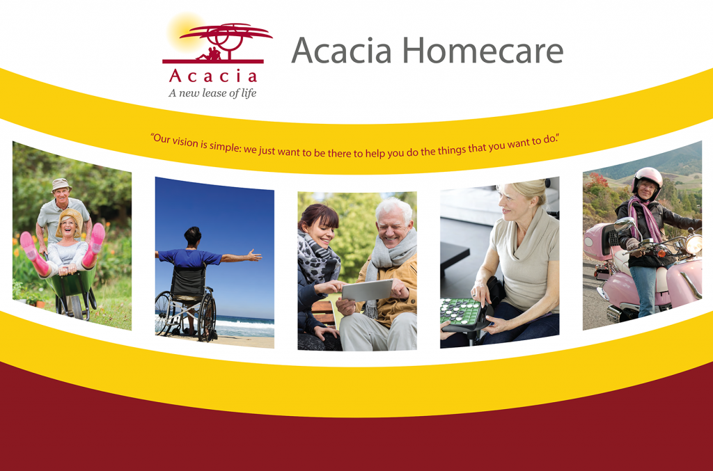 Acacia Homecare exhibition collateral